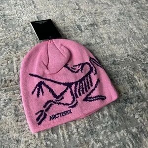 Arc'teryx Pink Beanie with Purple Logo